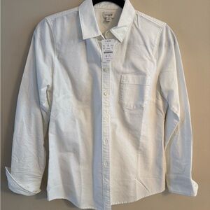 J. Crew Classic White Casual Button Down Shirt